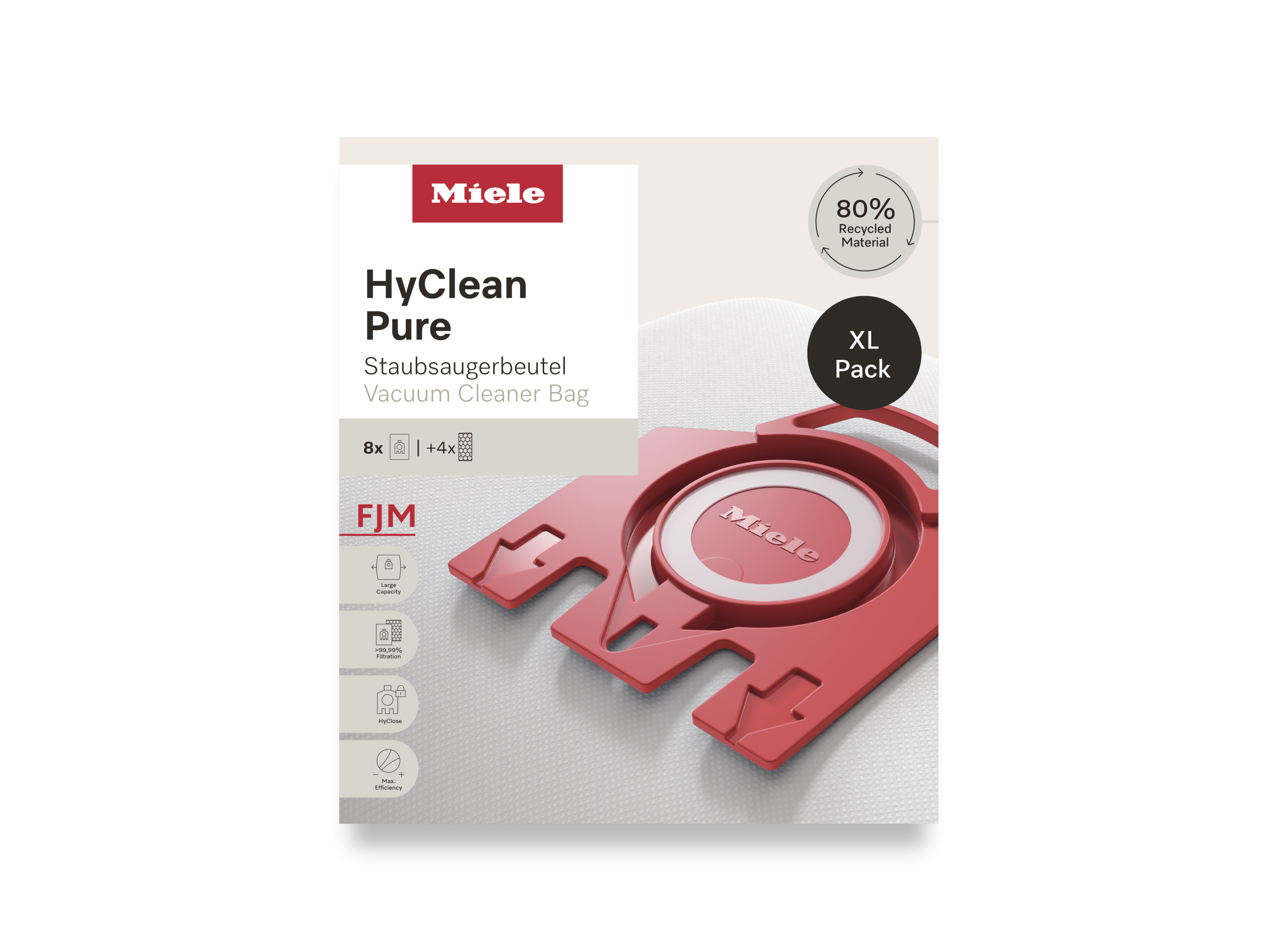 Комплект мешков-пылесборников HyClean Pure FJN XL Miele купить в Рязани | Всегда в наличии! | Артикул 12498160 | Официальный сайт
