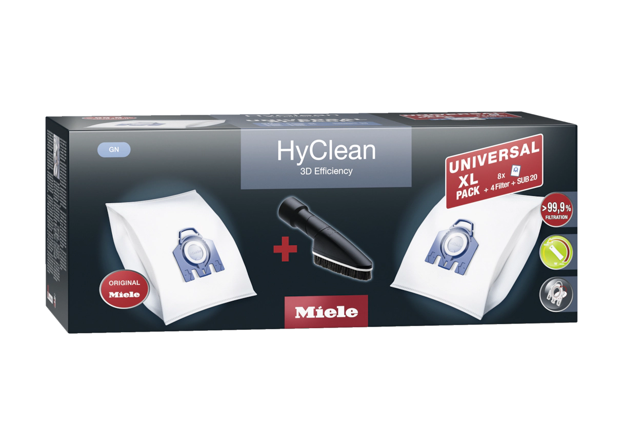 Комплект мешков-пылесборников Universal XL pack HyClean 3D GN Miele купить в Рязани | Всегда в наличии! | Артикул 11476550 | Официальный сайт