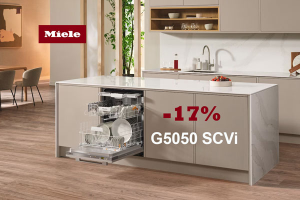 Скидка 17 % на посудомоечную машину G5050 SCVi Miele Скидка 17 % на посудомоечную машину G5050 SCVi Miele
