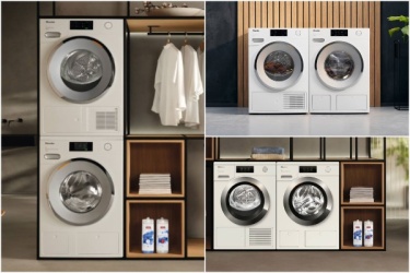Варианты установки стиральной и сушильной машин Miele