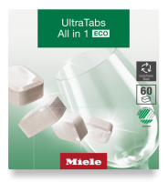 Таблетки для мытья посуды в ПММ Ultra Tabs All in 1 ECO GS CL 0602 T E 60 шт. Miele купить в Рязани | Всегда в наличии! | Артикул 12279150 | Официальный сайт