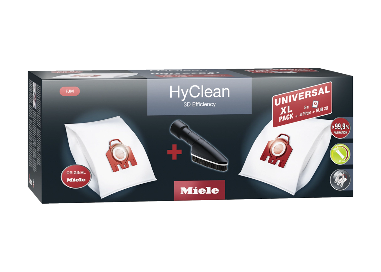 Комплект мешков-пылесборников Universal XL pack HyClean 3D FJM Miele купить в #REGION_NAME_DECLINE_PP# | Всегда в наличии! | Артикул 11476580 | Официальный сайт